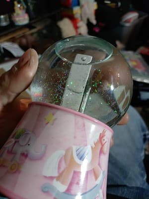 Baby Picture Snow Globe Music Box Roman "Brahms Lullaby" - Thumbnail 4