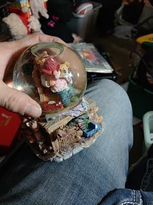 Teddy bear snow globe Story Time, Beach Vibe Musicbox - Thumbnail 4
