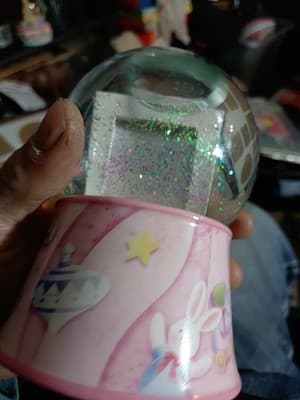 Baby Picture Snow Globe Music Box Roman "Brahms Lullaby" - Thumbnail 3