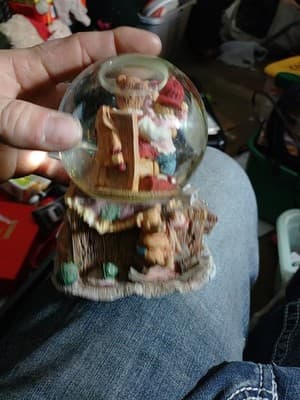 Teddy bear snow globe Story Time, Beach Vibe Musicbox - Thumbnail 3