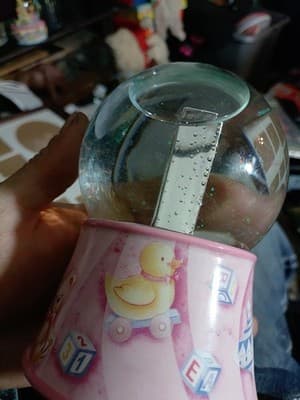 Baby Picture Snow Globe Music Box Roman "Brahms Lullaby" - Thumbnail 2