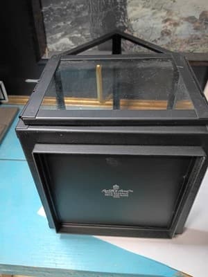 Hearth & Hand with Magnolia Black Metal & Glass Lantern - Brass Handle - Thumbnail 8