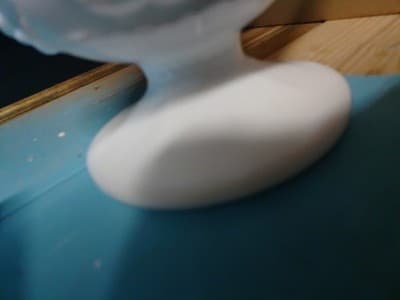 Indiana Colony Milk Glass White Harvest Grape with Pedestal Pitcher Heavy - Thumbnail 3