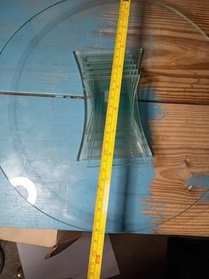 Rare PartyLite One-Piece Stairway Glass Centerpiece - Solid Fused 12" Tray P7326 - Thumbnail 3