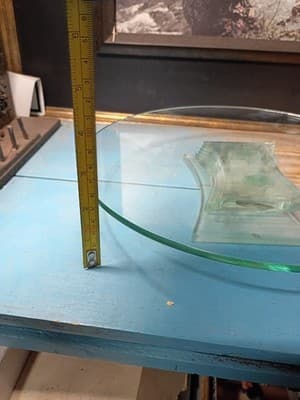 Rare PartyLite One-Piece Stairway Glass Centerpiece - Solid Fused 12" Tray P7326 - Thumbnail 4