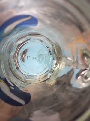 Vintage Minnesota Vikings Fisher Glass Beer Mugs Set of 2 - 6" Tall NFL Helmet - Thumbnail 5