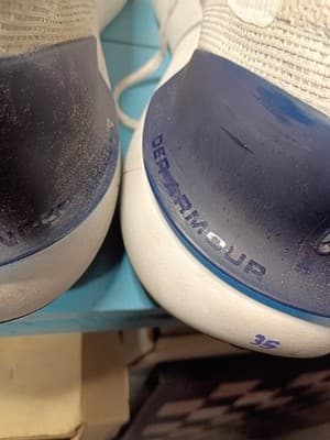 Under Armour HOVR Phantom 3 SE Notre Dame Team Issued #35 White Navy Size 15 - Thumbnail 6