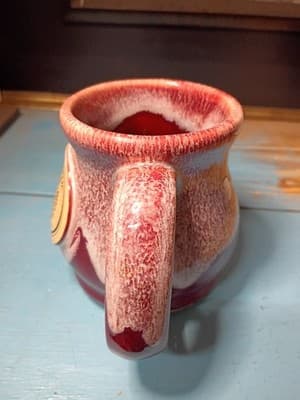 Cherry Republic Oversized Coffee Mug Stoneware Drip Glaze Cork Bottom - Thumbnail 4