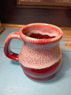 Cherry Republic Oversized Coffee Mug Stoneware Drip Glaze Cork Bottom - Thumbnail 6