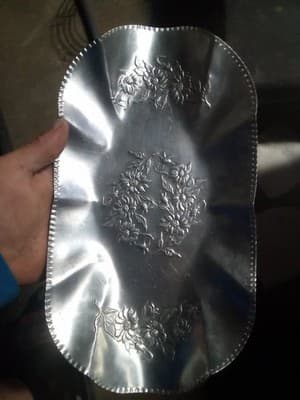Aluminum Serving Platter Vintage - Image 1