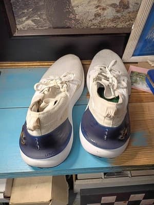 Under Armour HOVR Phantom 3 SE Notre Dame Team Issued #73 White Navy Size 15 - Thumbnail 4
