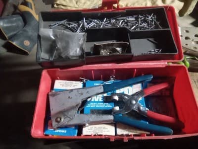 Vintage Pop Rivet Gun And Accessories - Image 1