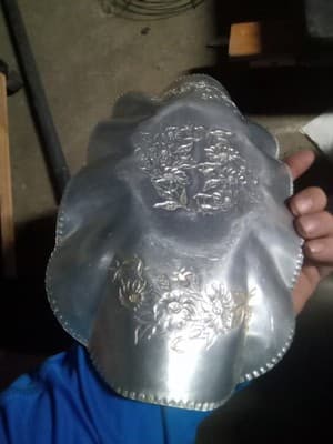 Aluminum Serving Platter Vintage - Thumbnail 3