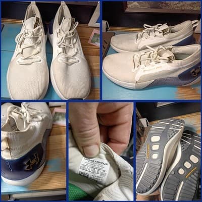 Under Armour HOVR Phantom 3 SE Notre Dame Team Issued #73 White Navy Size 15 - Image 1