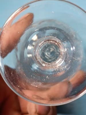 Vintage Lead Crystal Cordial Glasses Set of 3 - Hand Cut Pinwheel & Star - Thumbnail 6