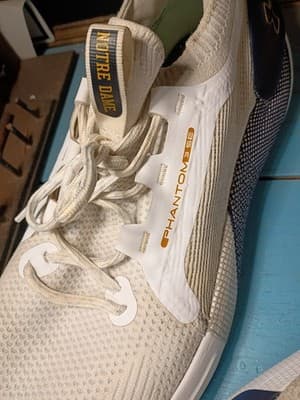 Under Armour HOVR Phantom 3 SE Notre Dame Team Issued #73 White Navy Size 15 - Thumbnail 10