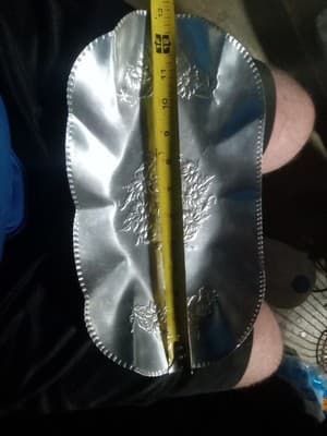 Aluminum Serving Platter Vintage - Thumbnail 4
