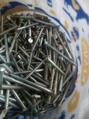 6lbs Of Random Screws Mostly Flat Head - Image 1