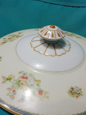 National China Japan "Gold Flower" Replacement Lid Only - Round Vegetable Bowl - Thumbnail 5