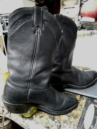 Abilene Polished Cowhide Boot - Round Toe - - Thumbnail 3