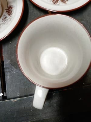 Vintage Noritake Desert Flowers Stoneware 8341 Set of 8 Cups & 8 Saucers Japan - Thumbnail 2