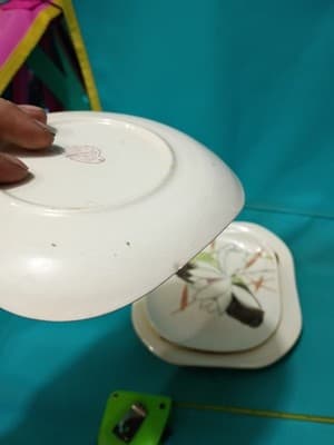 Vintage Red Wing Lotus 7.5" Bowl and 6.5" Plates - 4 Piece Set - Thumbnail 13