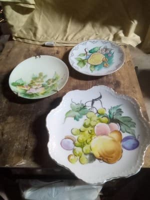 Lot Of 3 Vintage Saucers. Fruit Themed - Image 1