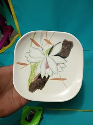 Vintage Red Wing Lotus 7.5" Bowl and 6.5" Plates - 4 Piece Set - Thumbnail 9