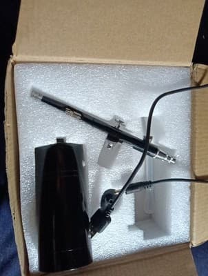 New Airbrush Air Compressor Kit Craft Paint Art Spray Gun Set 0.3mm - Image 1