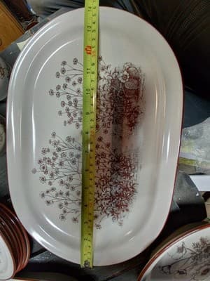 Vintage Noritake Stoneware DESERT FLOWERS 8341 Oval Serving Platter 14” Japan - Thumbnail 2