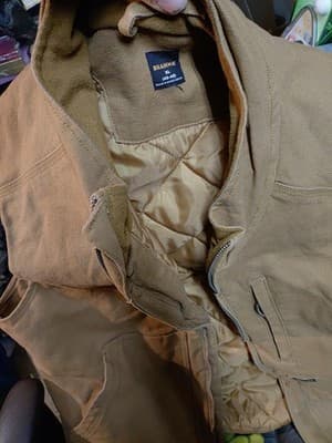 BRAHMA Canvas Work Vest With Quilted Interior Brown Zip-up Size XL (46-48) - Thumbnail 4