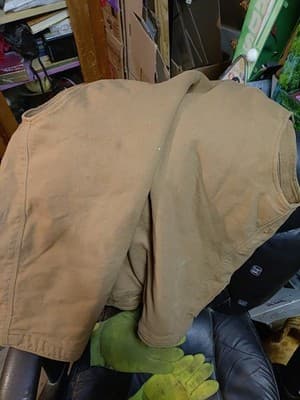 BRAHMA Canvas Work Vest With Quilted Interior Brown Zip-up Size XL (46-48) - Thumbnail 7