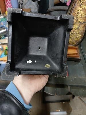 Pair of Vintage-Style Wood and Gold Crackle Pillar Candle Holders - Thumbnail 8