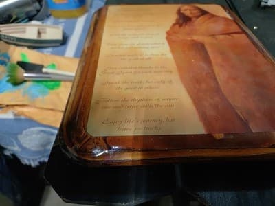 11.5" X 8.5" Wooden Plaque "Native American 10 Commandments" - Thumbnail 3