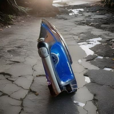 1500 Watt Blue Self Cleaning Steam Iron, with Retractable Cord and Stainless Ste - Image 1