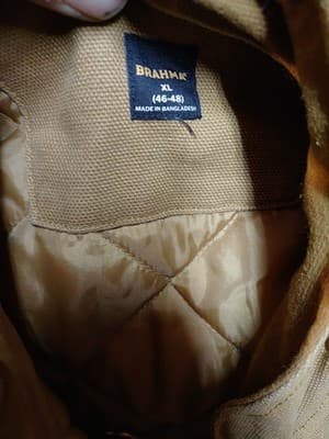 BRAHMA Canvas Work Vest With Quilted Interior Brown Zip-up Size XL (46-48) - Thumbnail 5