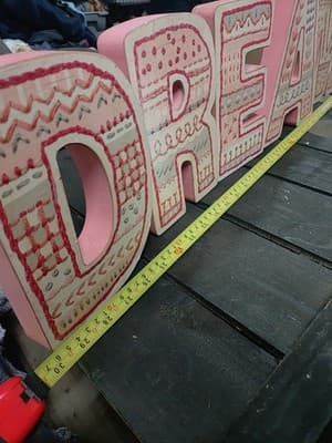 Large Set Of 5 Wooden Letters That Spell "DREAM". /Wall Hanging /Shelf... - Thumbnail 5