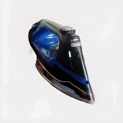 1500 Watt Blue Self Cleaning Steam Iron, with Retractable Cord and Stainless Ste - Thumbnail 2