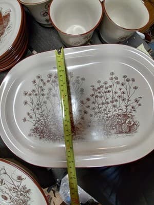 Vintage Noritake Stoneware DESERT FLOWERS 8341 Oval Serving Platter 14” Japan - Thumbnail 3