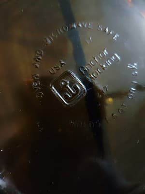 Anchor Hocking Fire King #437 1-2 Quart Amber Casserole Baking Dish with Lid - Thumbnail 7