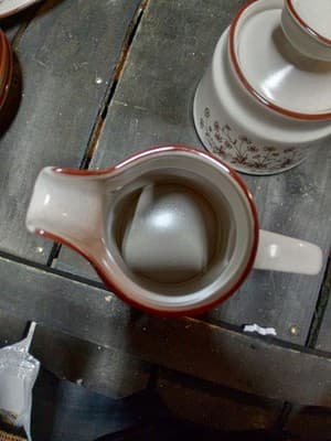 Vintage NORITAKE DESERT FLOWERS Creamer & Sugar Bowl With Lid - Thumbnail 5