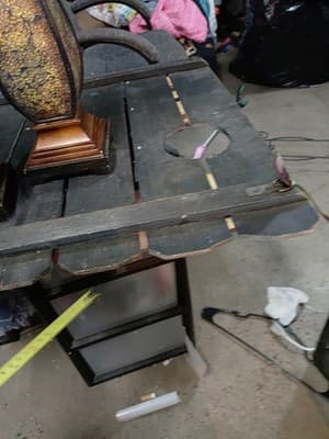 Pair of Vintage-Style Wood and Gold Crackle Pillar Candle Holders - Thumbnail 6