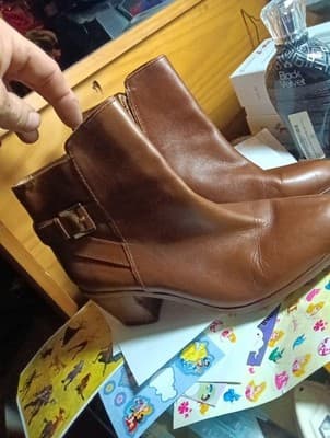 Louise Et Cie Womens Brown Leather Zalia Ankle Boots Size 5.5 M - Thumbnail 4