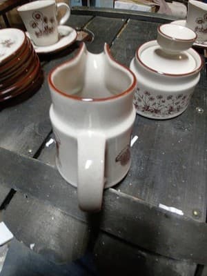 Vintage NORITAKE DESERT FLOWERS Creamer & Sugar Bowl With Lid - Thumbnail 7