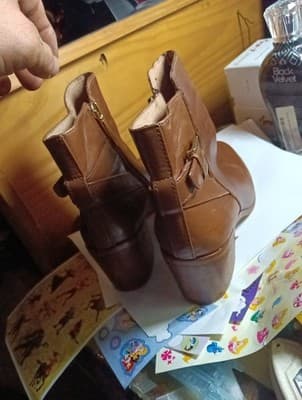 Louise Et Cie Womens Brown Leather Zalia Ankle Boots Size 5.5 M - Thumbnail 3