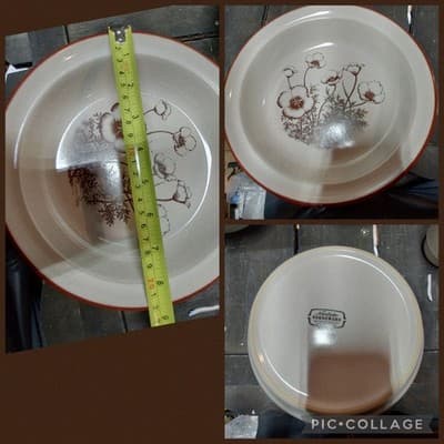 Vintage Noritake Desert Flowers Round Vegetable Serving Bowl 8341 Mexican Poppy - Image 1