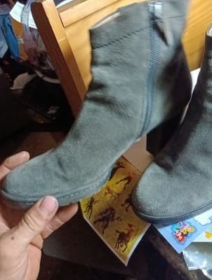 BIALA Kelsey Gray Suede Leather Zip Up Ankle Boots Size 42= 11 - Thumbnail 6