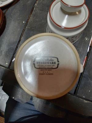 Vintage NORITAKE DESERT FLOWERS Creamer & Sugar Bowl With Lid - Thumbnail 6