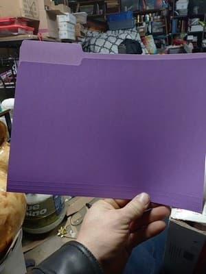 Universal Top Tab File Folders Letter Size/ Purple /1/3-cut Tab - Thumbnail 7