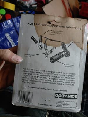 BATTERY CLIP ON POWER PORT,PORTABLE USE FOR ANY 12 VOLT DEVICE WITH ROUD ADAPTER - Thumbnail 2